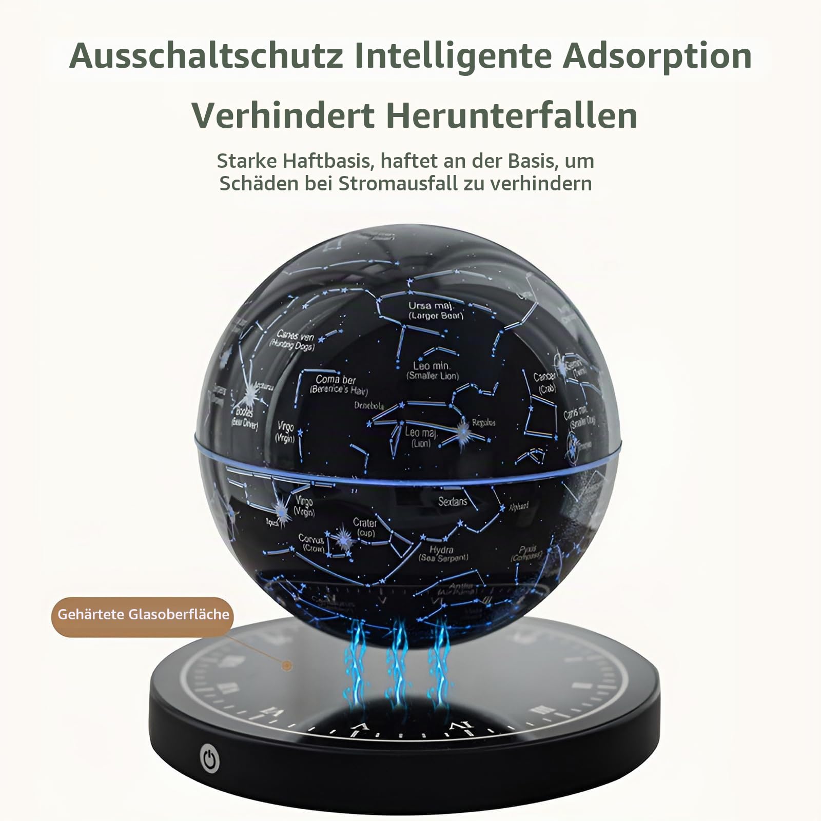 Syfunlv Schwebende Mondlampe,10 Farbverlauf Einstellbare Led Nachtlicht,Nachttischlampe,Schwebt und Dreht,für Haus,Büro,Schreibtisch Dekoration,Schlafzimmer Einzigartige Lampen (Stil 2)