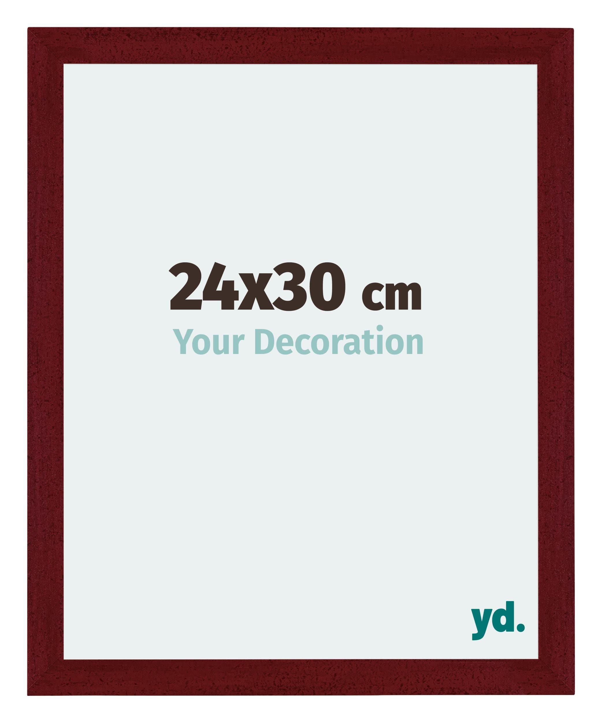 Your Decoration - Picture Frame 24x30 cm - Wine Red Swept - Decorative Wall Frame in MDF with Antireflection - Frame 24x30 - Mura — image 1