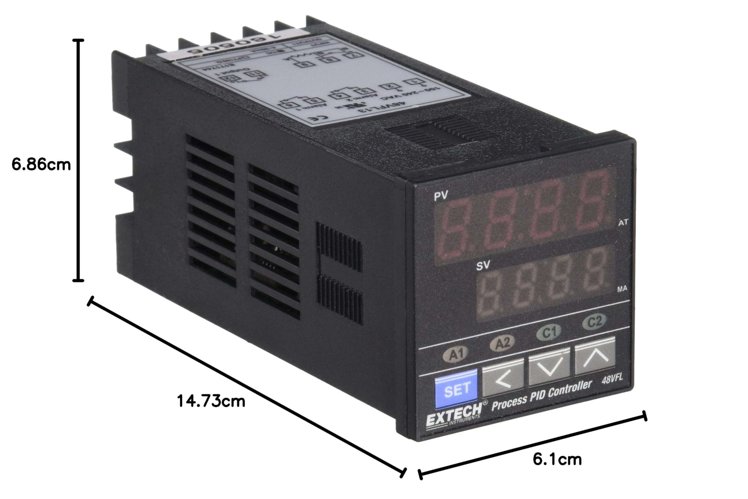 Extech 48VFL13 Controllore PID Temperatura, 1/16 DIN, 4-20mA