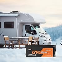 Vista 9 de Litime 12V 200Ah Plus LiFePO4 Lithium Battery, Self-Heating & Low Temperature, 2560Wh Energy, Built-in 200A BMS, 4000+ Deep Cycles for RV Home