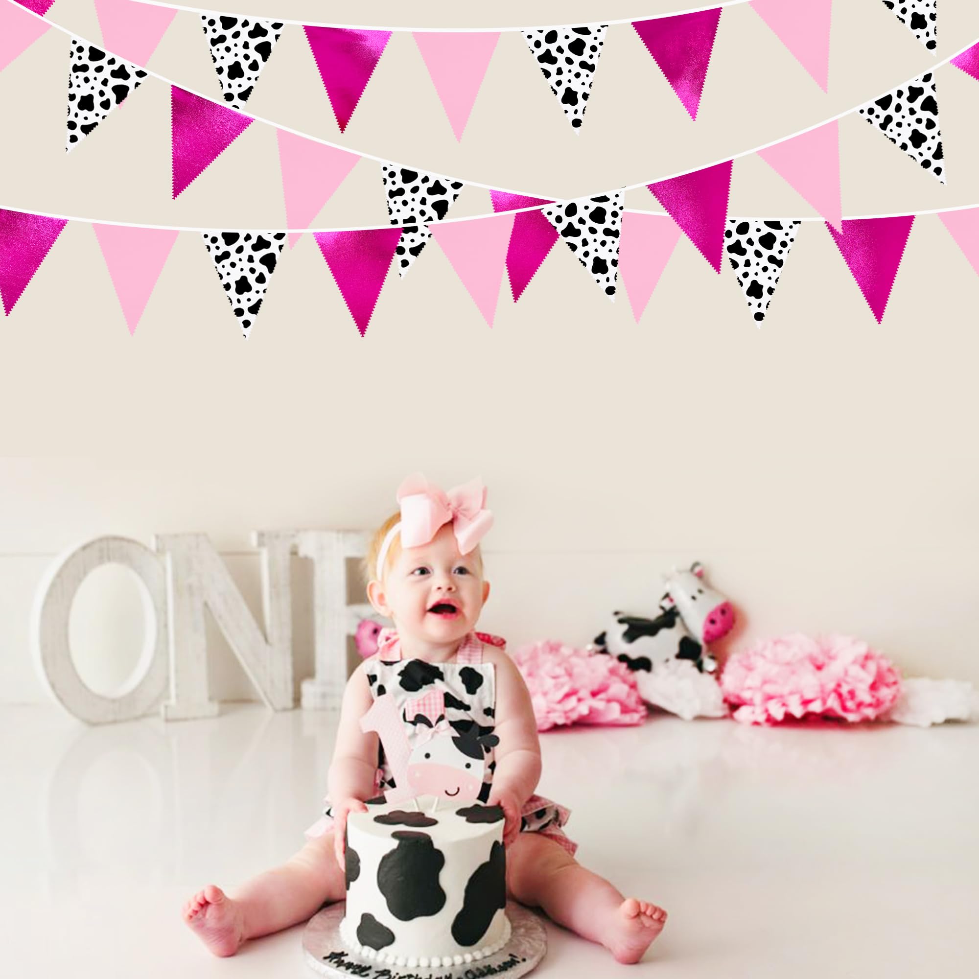 Western Cowgirl Party Dekoration – Türschild & Banner In Pink | Discokugel-Motive Für Geburtstag & Junggesellinnenabschied