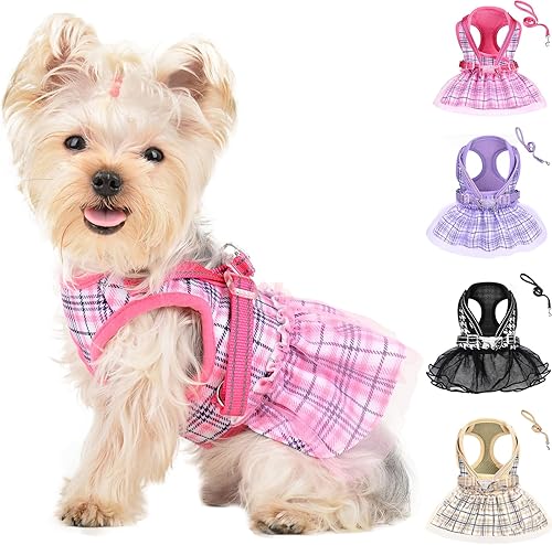 Arnés para perro, chaleco de gasa para perro, transpirable, ajustable, sin tirones, para perros pequeños y medianos, suministros para mascotas al