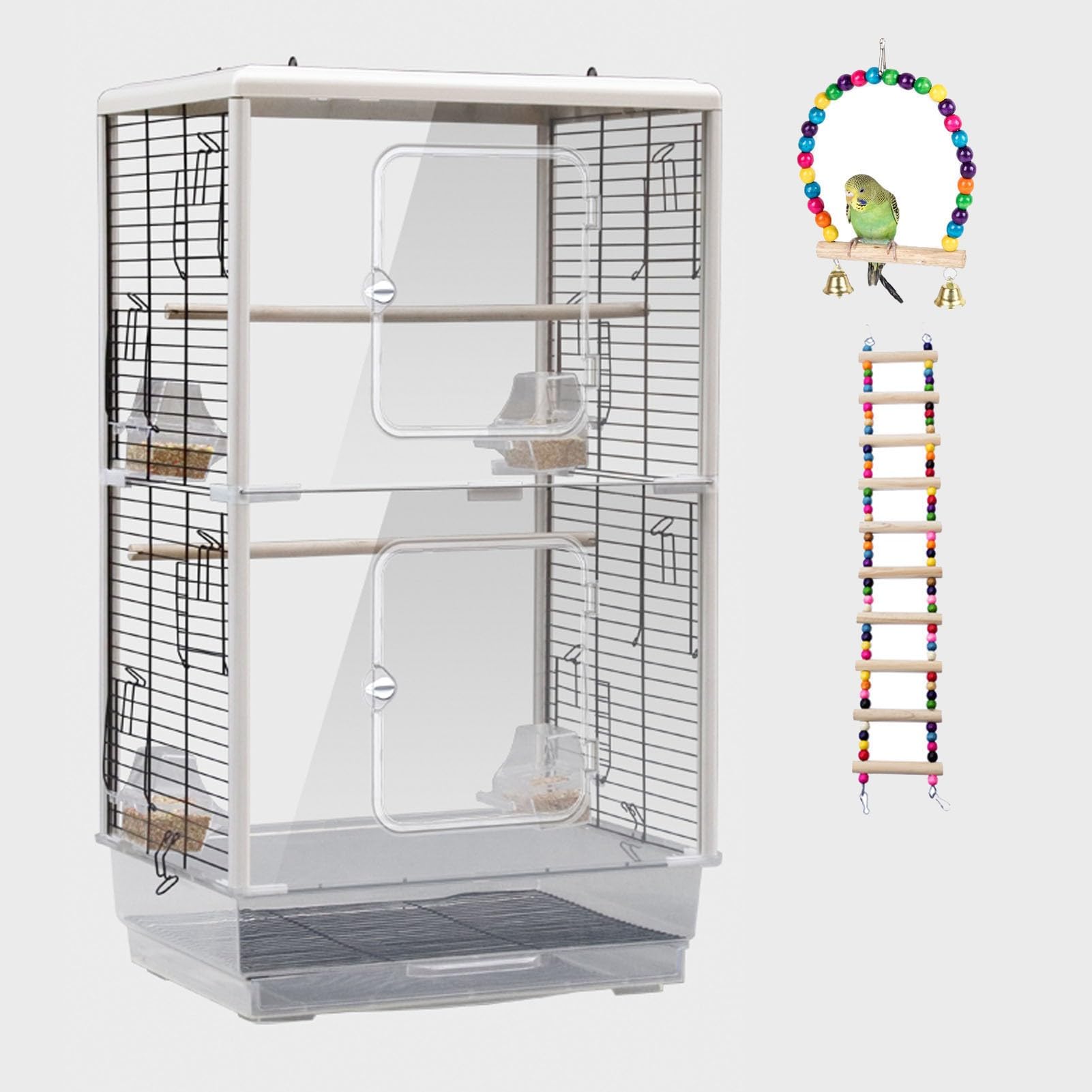 Amazon | 鳥かご 鳥ケージ 大型 豪華ケージ 高級透明アクリル 大きい