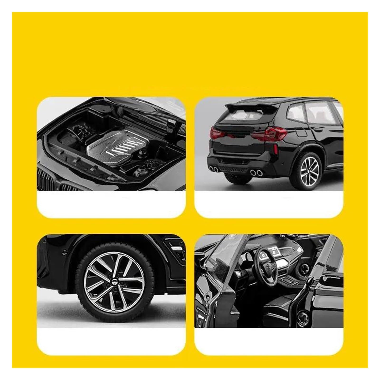 Modellini Auto Modellino Diecast Per BMW X3 M X3M G01 Modellino Auto | 1:32 Collezione Metallo Scala Modello(Nero)