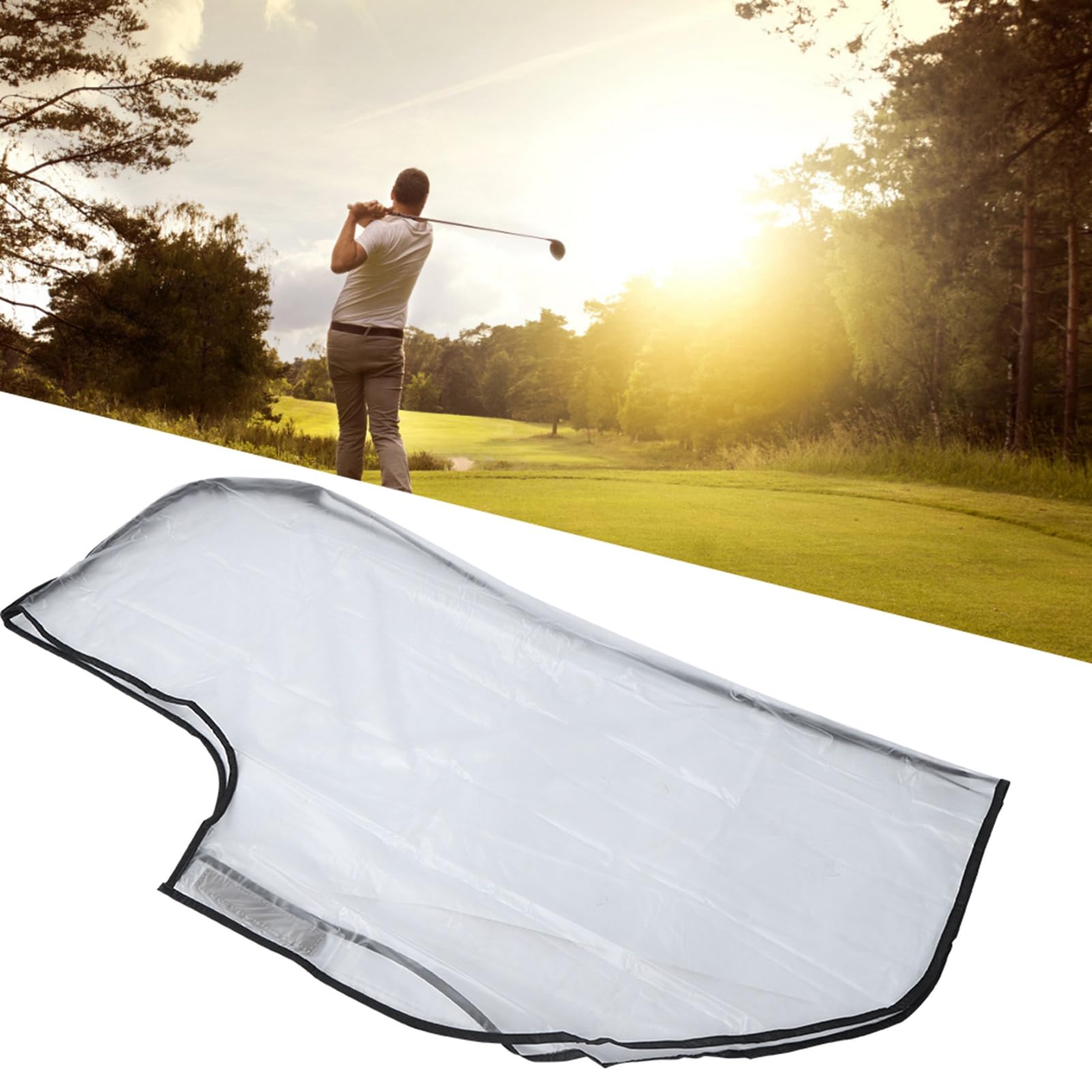 Pokrowiec przeciwdeszczowy na torbę golfową, przezroczysta torba golfowa, kaptur przeciwdeszczowy, wodoodporny pokrowiec ochronny, pokrowiec na wózek golfowy, do wózka golfowego