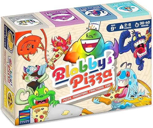 Juego de cartas de pizza de Blobby: Crazy Fun Estratégica Pizza Comer Concurso entre monstruos lindos.