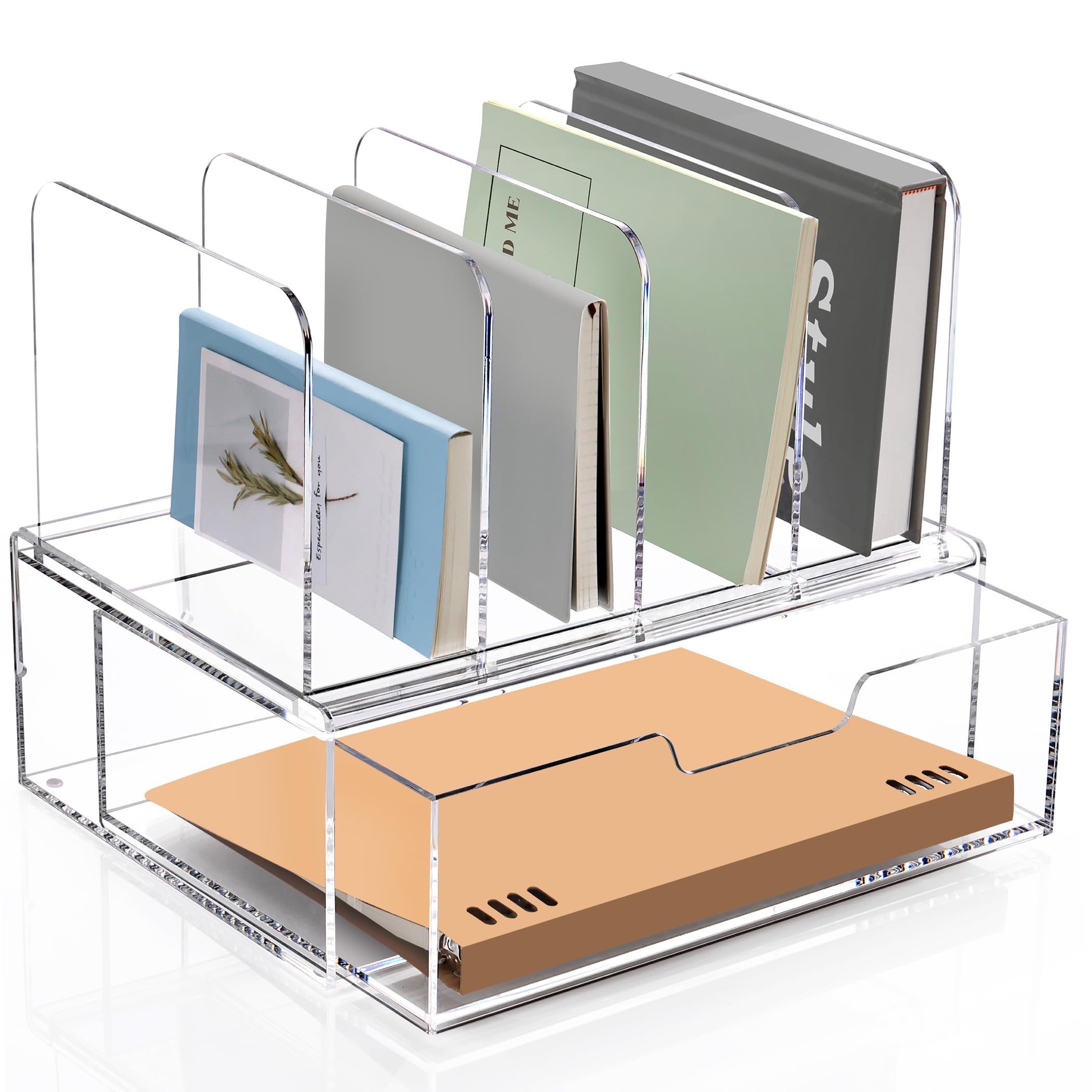 Cuukie File Sorter Organizer FUCDTEFC Acrylic Mail Holder, Clear ...