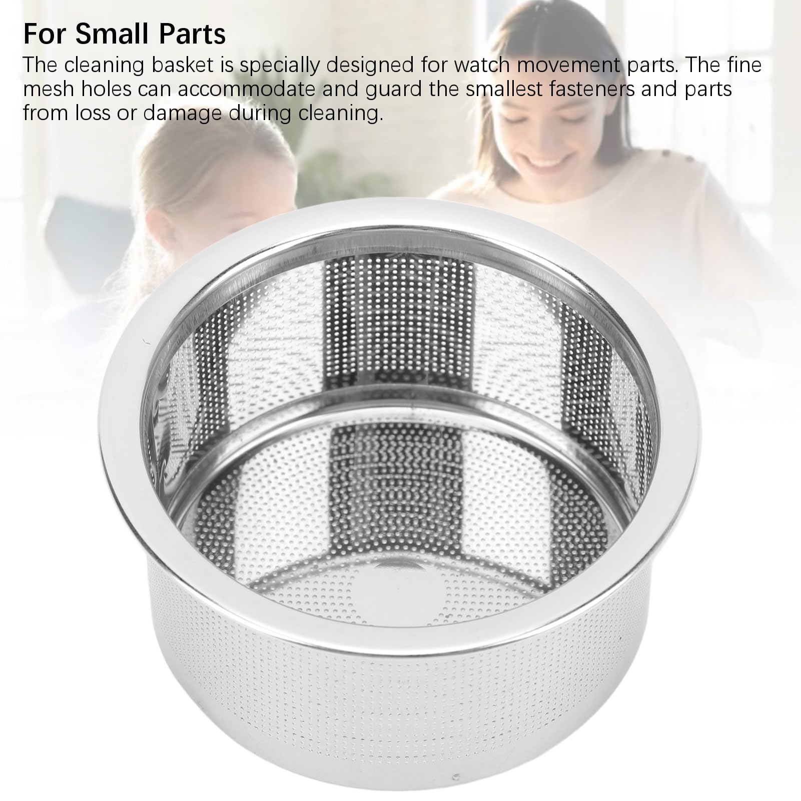 Ultrasonic Cleaner Baskets for Small Parts, Stainless Steel Parts Washing Basket, Mesh Jewelry Steam Cleaner Ultrasonic Task Basket for Jewelry and Watch Parts, Jewelry Cleaner