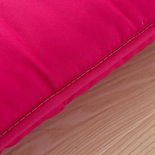 Miniatura 6 de Colchón de futón japonés rojo para dormir, tapete de tatami grueso plegable para niños y adultos, tamaño matrimonial, 40 x 80 x 4.5 pulgadas, rojo