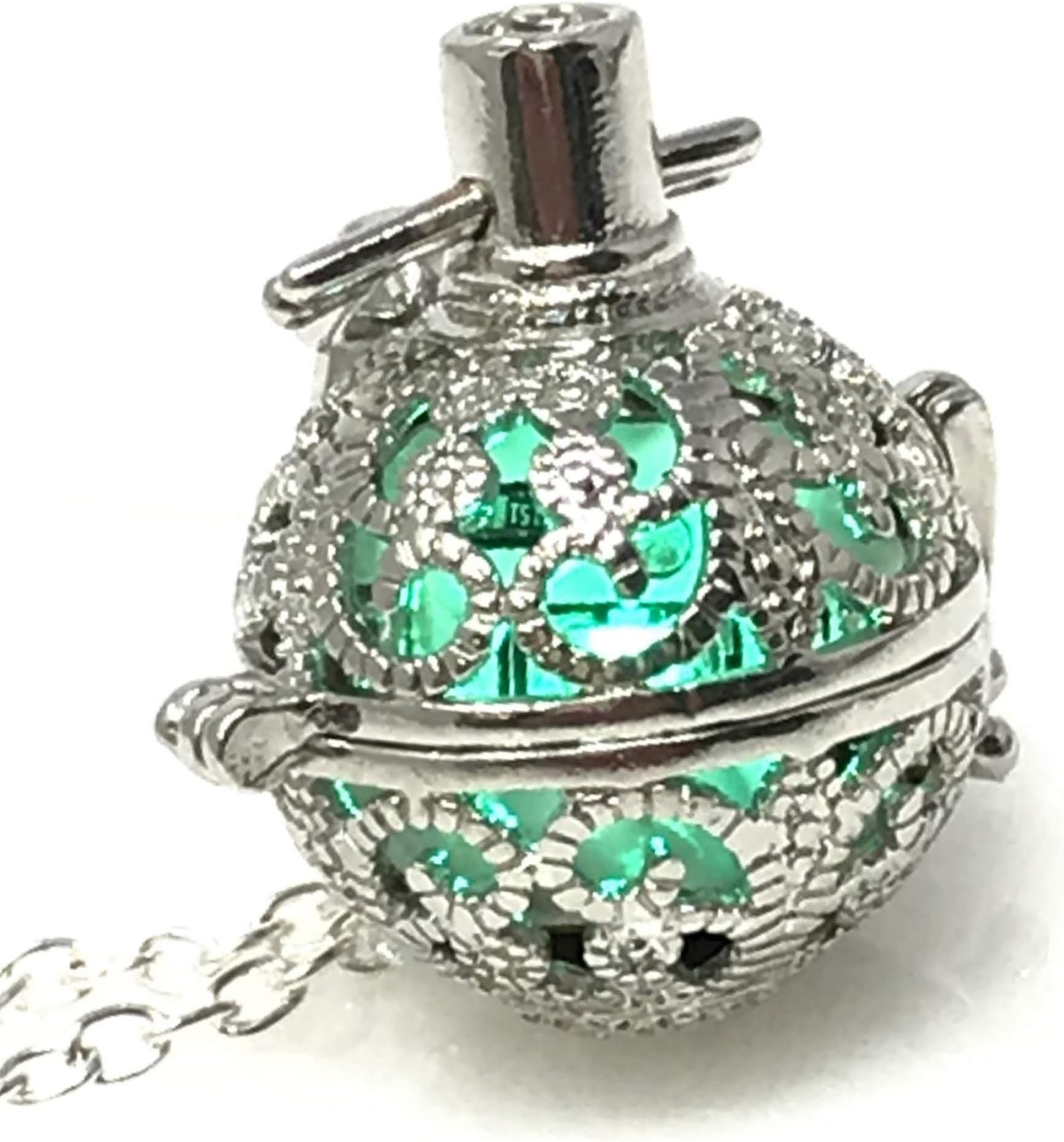 Steampunk FIRE Necklace - Pendant Glow Locket - Great Gifts for women, Mother, Father, cute magical Jewelry