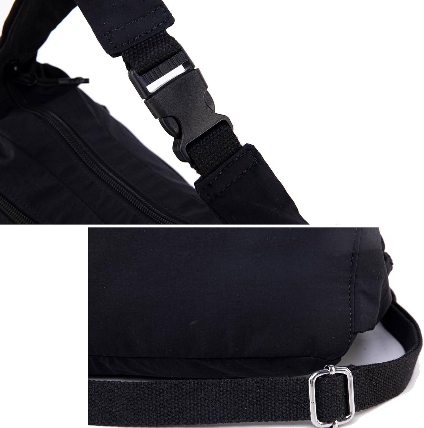 Trendy Nylon Crossbody Bags for Women,Multi-Pocket Shoulder Handbag Lightweight Sling Hobo Bag Roomy Travel Crossbody Purses - Image 4