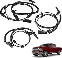 EWLSACforYourCar 4PCS ABS Wheel Speed Sensors Front & Rear for Dodge Ram 1500 2013-2018 & Classic 2019 - OE 68053861AB
