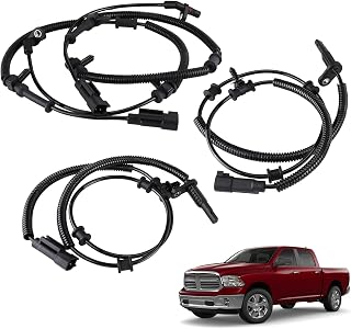 EWLSACforYourCar 4PCS ABS Wheel Speed Sensors Front & Rear for Dodge Ram 1500 2013-2018 & Classic 2019 - OE 68053861AB