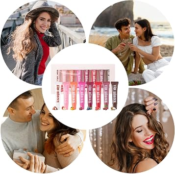 Hydrating Lip Gloss Set - 8X Jelly Tinted Lip Butter Oil | Lip Gloss In Assorted Fruity Flavors, Clear Glossy Lip Care Gloss, Lip Gloss Collection Makeup Set For Girls And Women Makeup