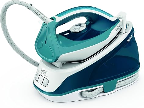 Tefal Espress Steam Iron Station - Blue, Powerful Steam Performance, Calc Clear Technology, Xpress Glide Soleplate