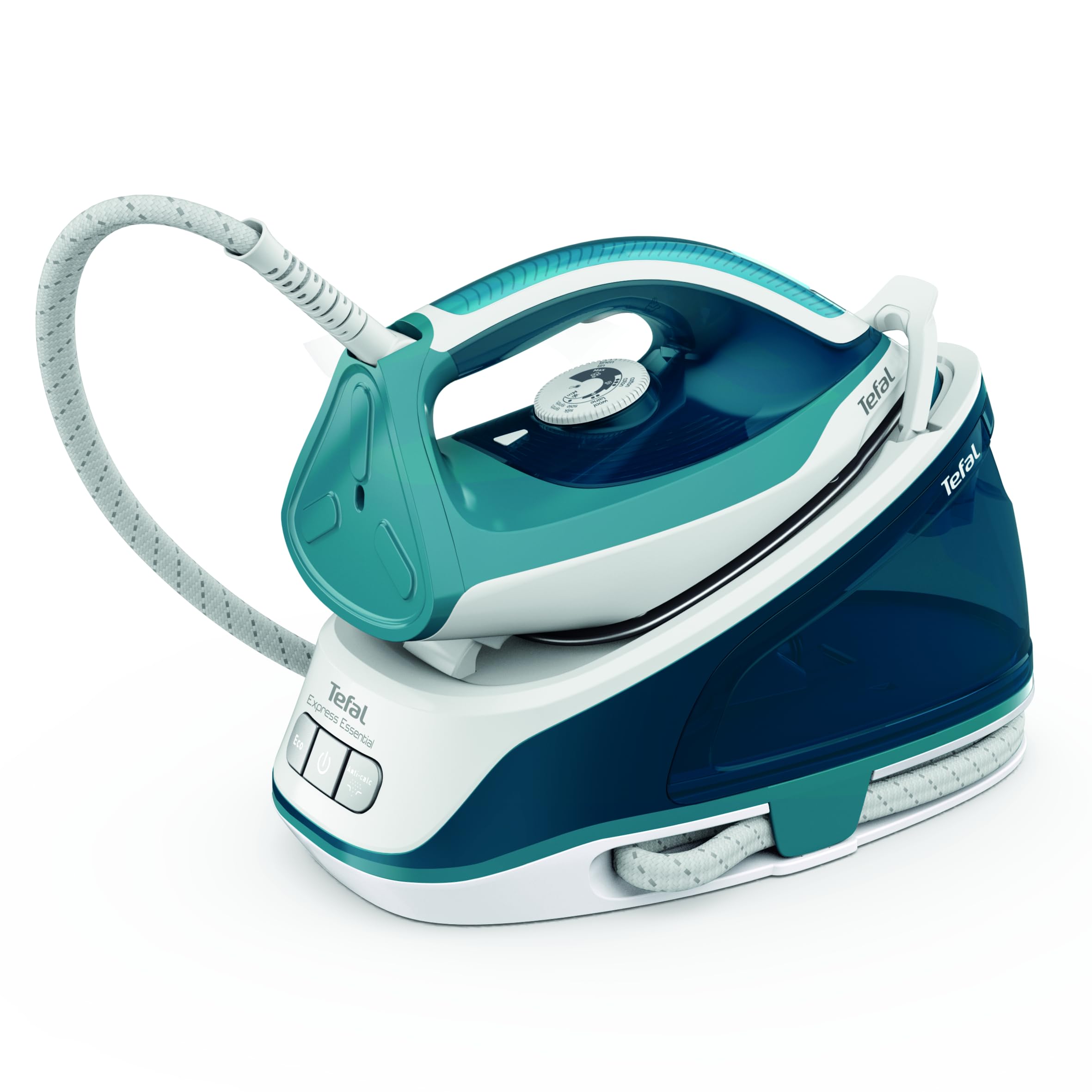 Tefal Express Essential Ferro da Stiro a Vapore, Generatore di Vapore 5,2 bar pump, 120 g/min. di vapore continuo, 280 g/min. di colpo vapore, serbatoio dell'acqua da 1,7 L,SV6115