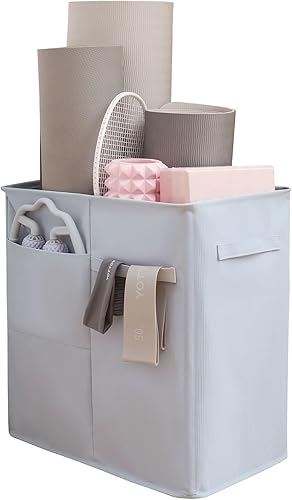 Estantes de almacenamiento para esterillas de yoga, estante de almacenamiento de gimnasio en casa para rodillo de espuma, correa de yoga, tapetes