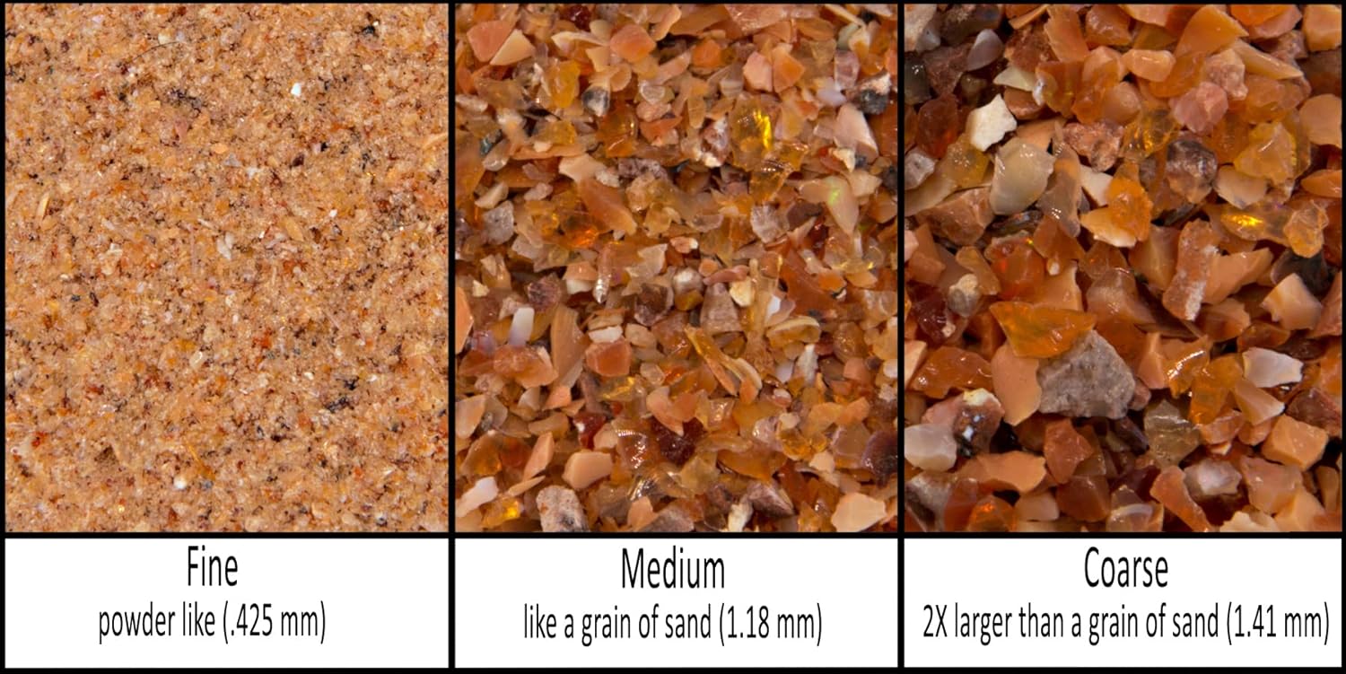 Mexican Fire Opal Dark Pure & Natural: by World of Wood Crushed Inlay Stone Perfect for Wood Inlay, Jewelry, Art, and More (COARSE Consistency) (5 Grams)