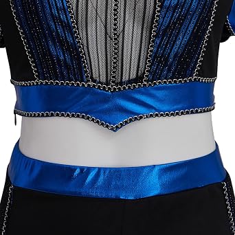 Saniplaycos Women's Six the Musical Cosplay Catherine Parr Costume Royal Blue Jumpsuit Suits