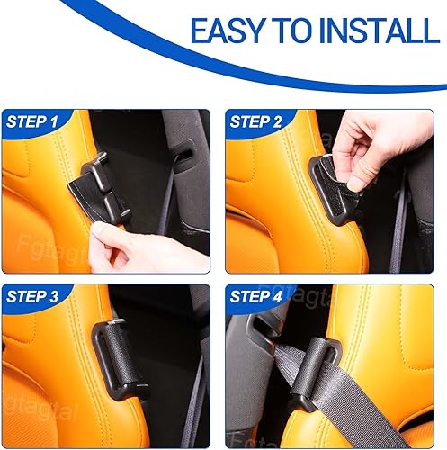 Miniatura 5 de Clips de retención del cinturón de seguridad para coche Compatibles con Chevrolet Corvette C7 C8 2014-2026, guías anti-pop de cinturón de seguridad,
