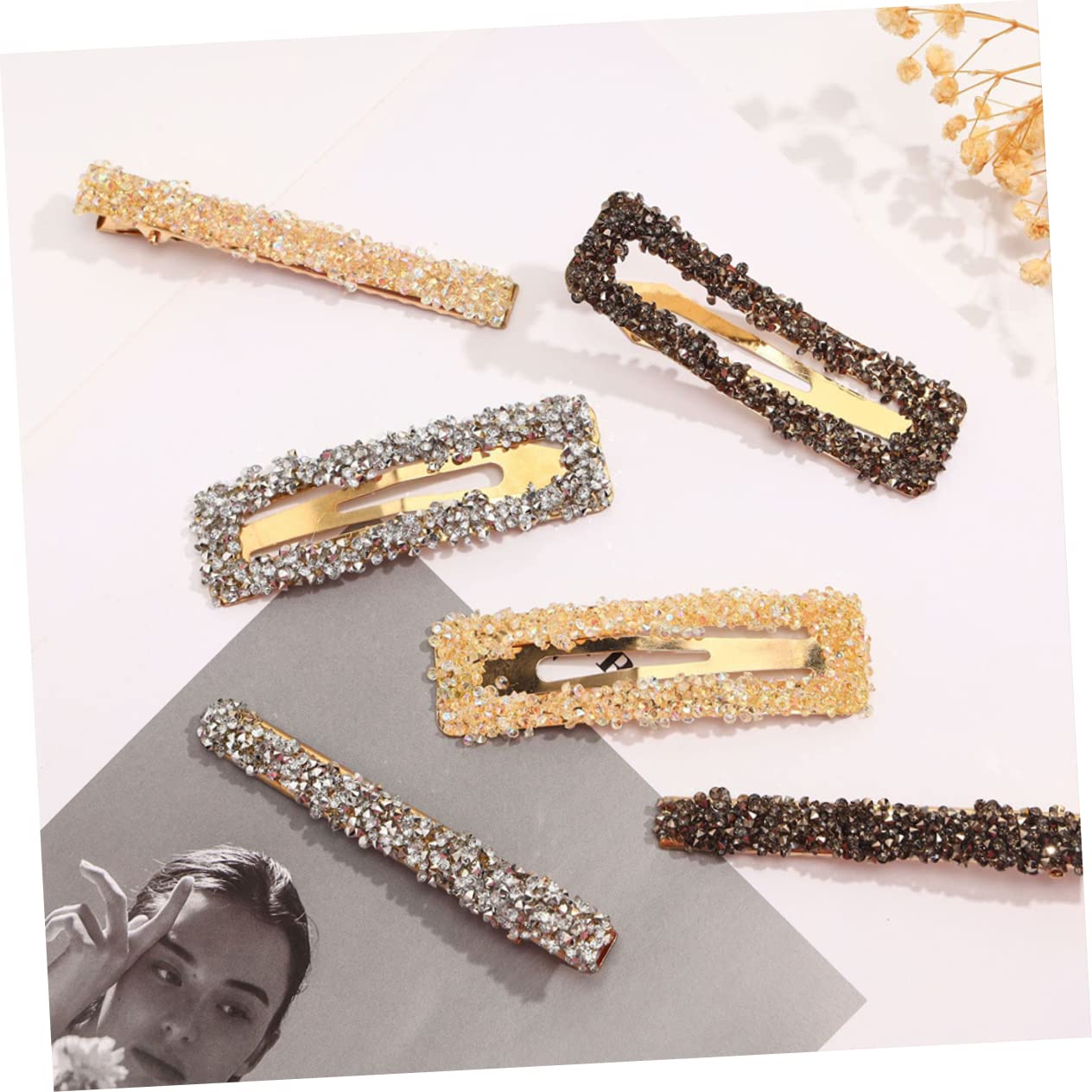 minkissy 30pezzi Fermagli Per Con Strass Per Donne Accessori Eleganti Per Occasioni Speciali Comodi e Facili Da Indossare Per Abbinamenti Quotidiani e Eventi
