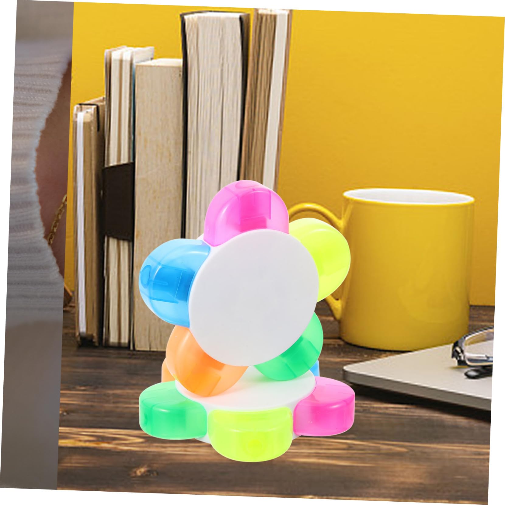 Homoyoyo 10 Stück Teiliges Fluoreszierendes Textmarker Blütenblattform Farben Pastell Leuchtstark für Notizen Studium Scrapbooking DIY Kreativarbeiten Schreibwaren für Schüler und Lehrer