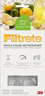Filtrete WHAF-1-CZ Whole House Air Freshener for HVAC Filter, Citrus Zest
