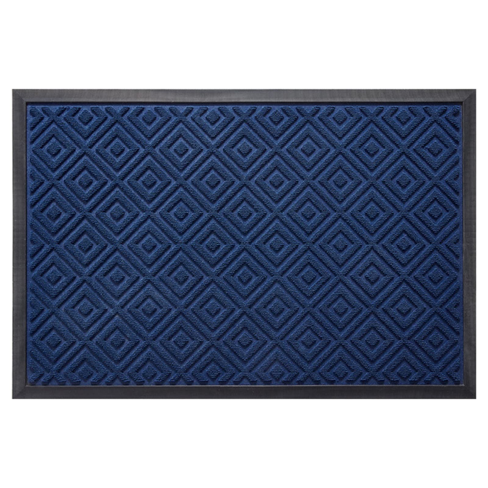 Paillasson bleu en caoutchouc et polypropylène 43.5x75cm de porte ultra absorbant