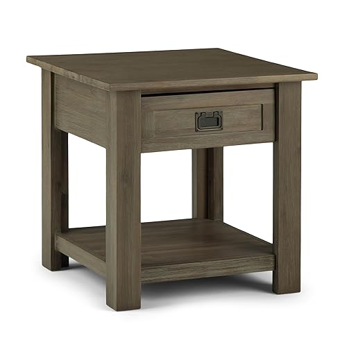 SIMPLIHOME Monroe SOLID ACACIA WOOD 22 inch Wide Square Rustic