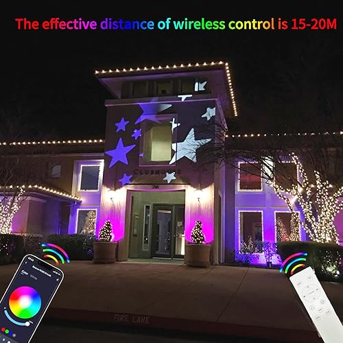 Miniatura 4 de AFSEMOS Luces de inundación RGB de 25 W, paquete de 4 unidades que funcionan con la aplicación Tuya, luces que cambian de color con control remoto y