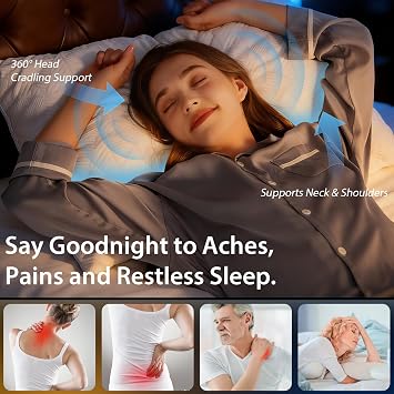 BETU Pillows - Cooling Pillow with Adjustable Loft - Shredded Memory Foam Pillow Perfect for Stomach, Back & Side Sleepers - Breathable Bamboo Bed Pillow Cover, CertiPUR-US Queen Size 1 Pack