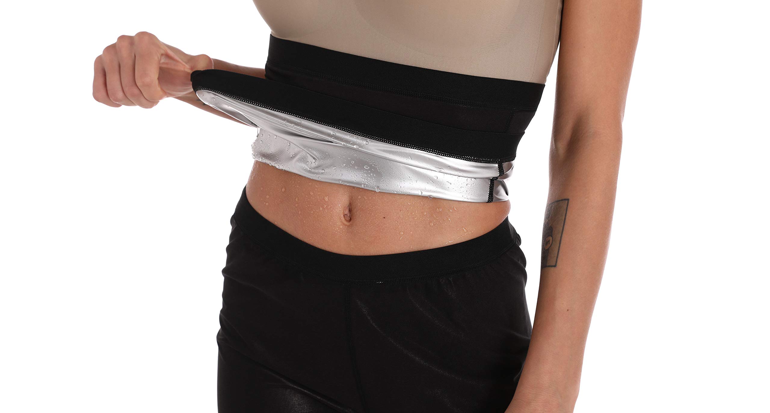 Bakerdani Waist Trainer for Women, Waist Trimmer Sauna Sweat Workout Shaper, Sauna Slimming Belt (6XL-7XL = US Size 3XL-4XL)