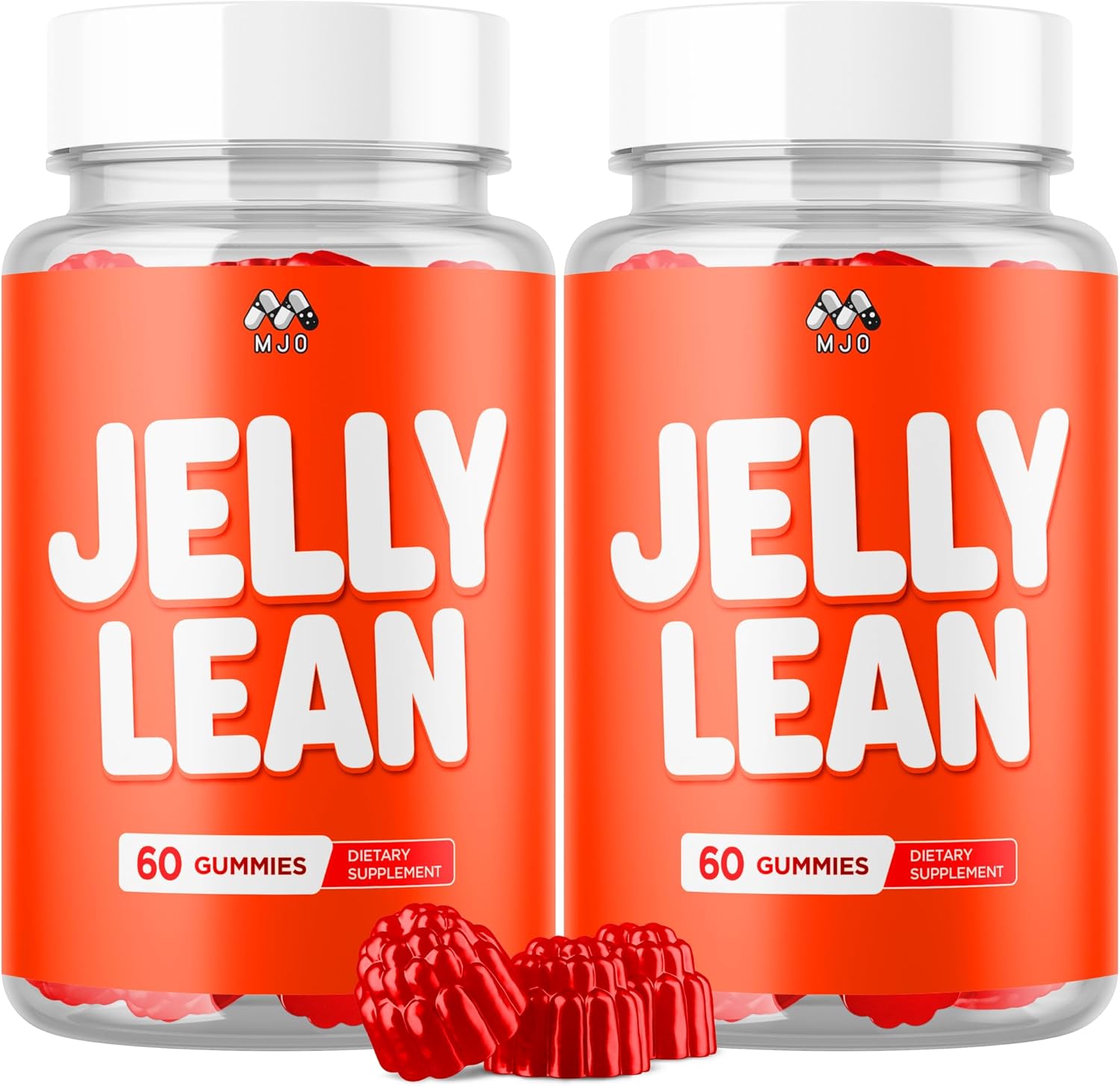 (2 Pack) Jelly Lean Gummies, Official Jelly Lean Gummys with All Natural Ingredients, Advanced JellyLean Health & Wellness Vitamin Formula, Maximum Strength Active Lifestyle Multivitamin (120 Gummies)