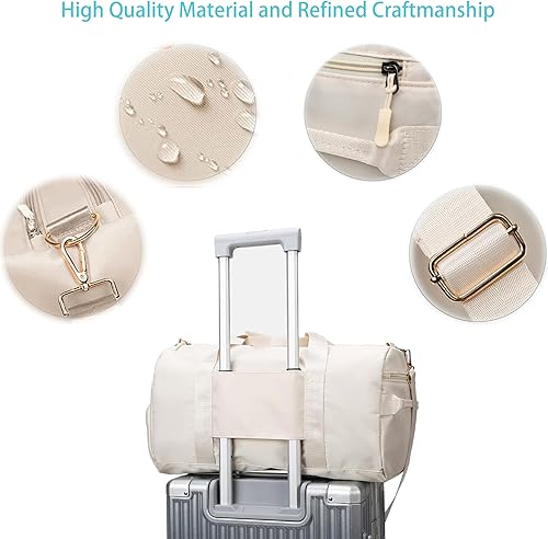 Miniatura 4 de Bolsa de gimnasio para mujer con separación para húmedo y seco, almacenamiento de zapatos, bolsa de viaje impermeable para gimnasio, natación, yoga,