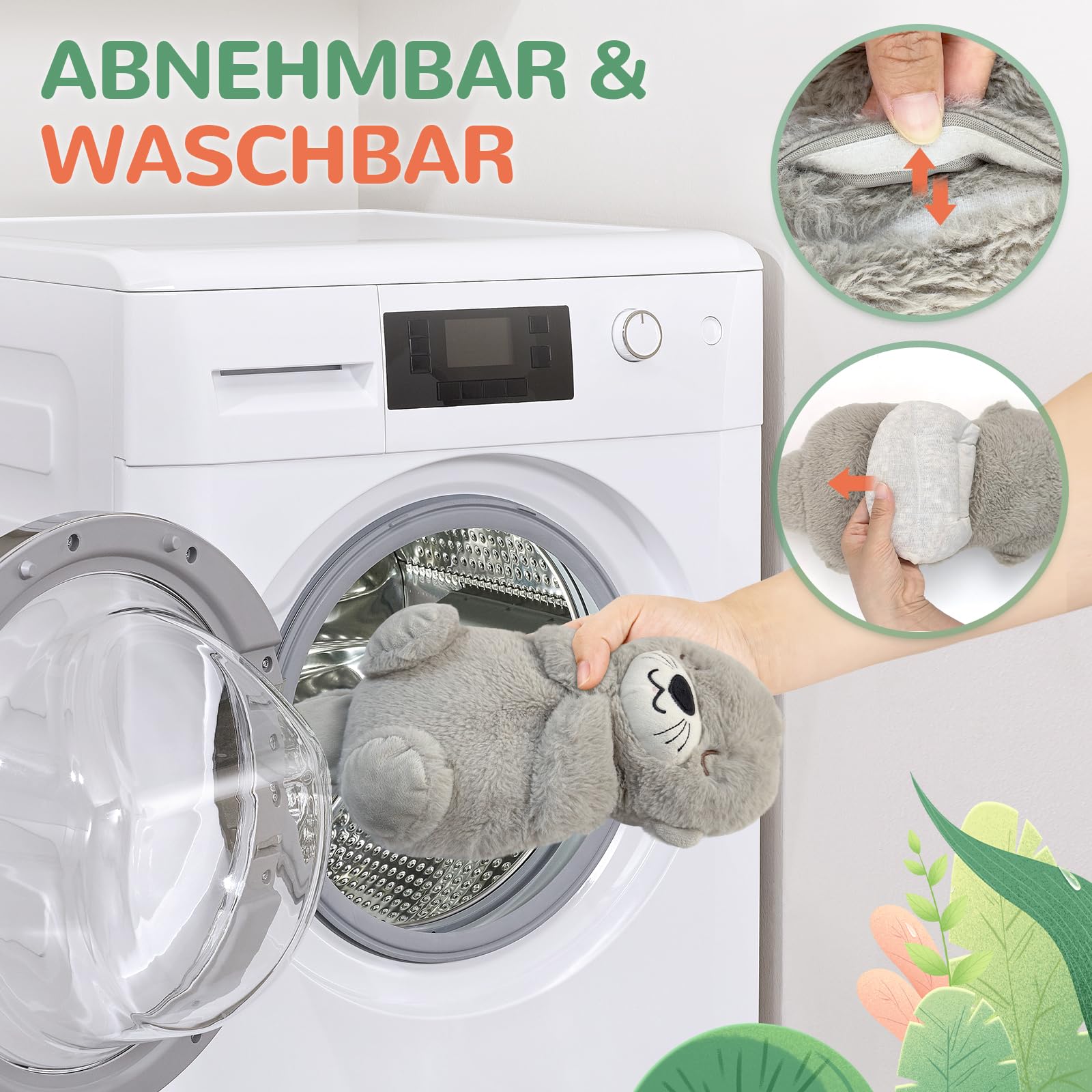 AROMA SEASON Wärmetier Plüsch Otter Mikrowelle-Wärmekissen Kuscheltier Körnerkissen Stofftier