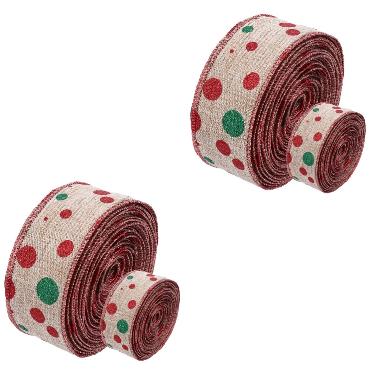 FOMIYES 4 Rollen -Leinenband Weihnachtsband seidenband Hochzeitsband dekoratives Geschenkband das praktisches Wickelband dekoratives Schnur Dekorationen