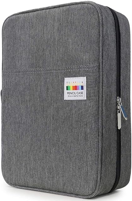300 Slots Large Pencil Case - Big Capacity Colored Pencil Case Organizer Pen Case with Multilayer Holder for Prismacolor Colored Pencils & Gel Pen by YOUSHARES (Grey)