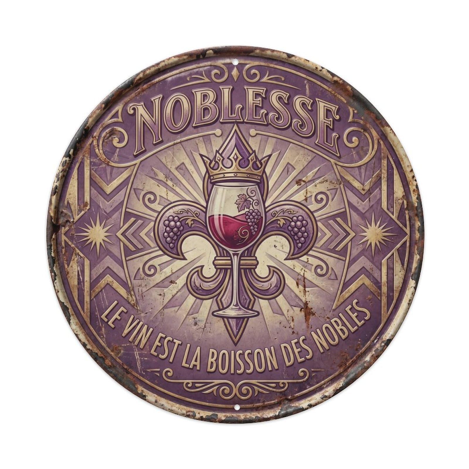 Nobility Humorous Tavern Nobility Vintage Metal Tin Sign Plaque Wall Decor for Cafe, Club Bar, Office, Garden Metal Poster 8x8Inch
