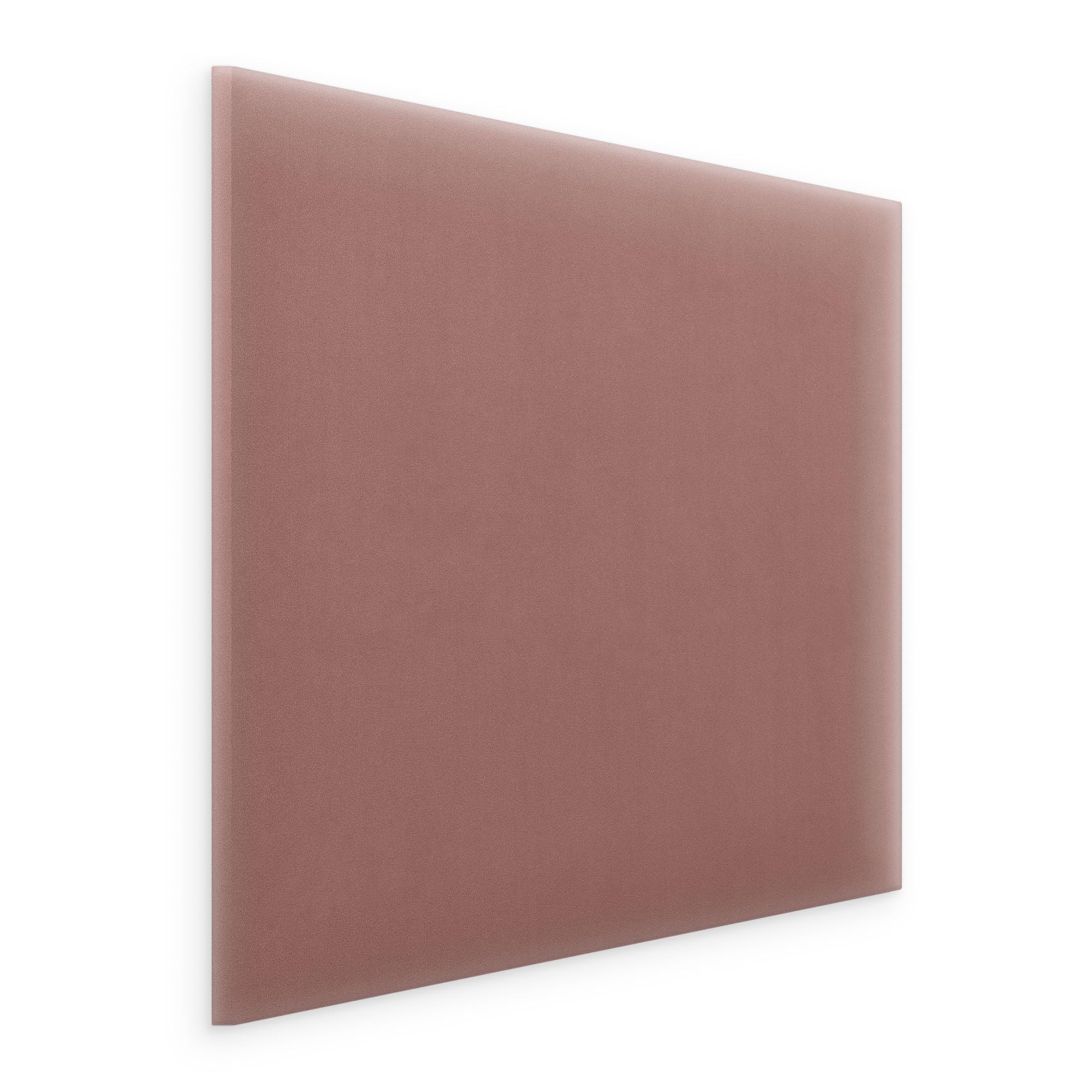 murando - Wall cushion as a headboard for a bed Square Velvet Premium 40x40 cm - Padded wall panel wall decoration for bedroom living room children's room - dusty pink