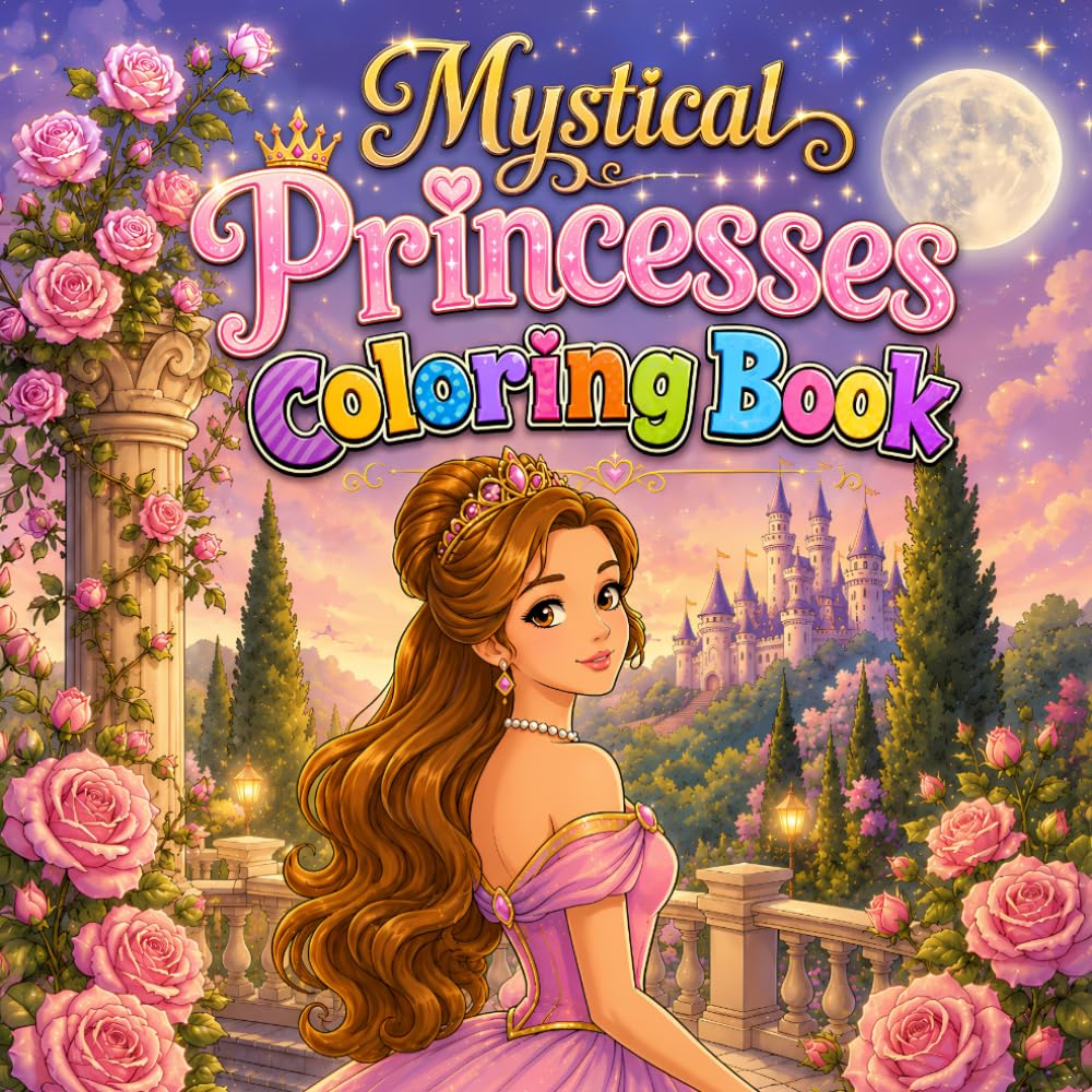 Mystical Princesses: A Magical Coloring Book for Girls Featuring Enchanted Princesses and Fantasy Adventures