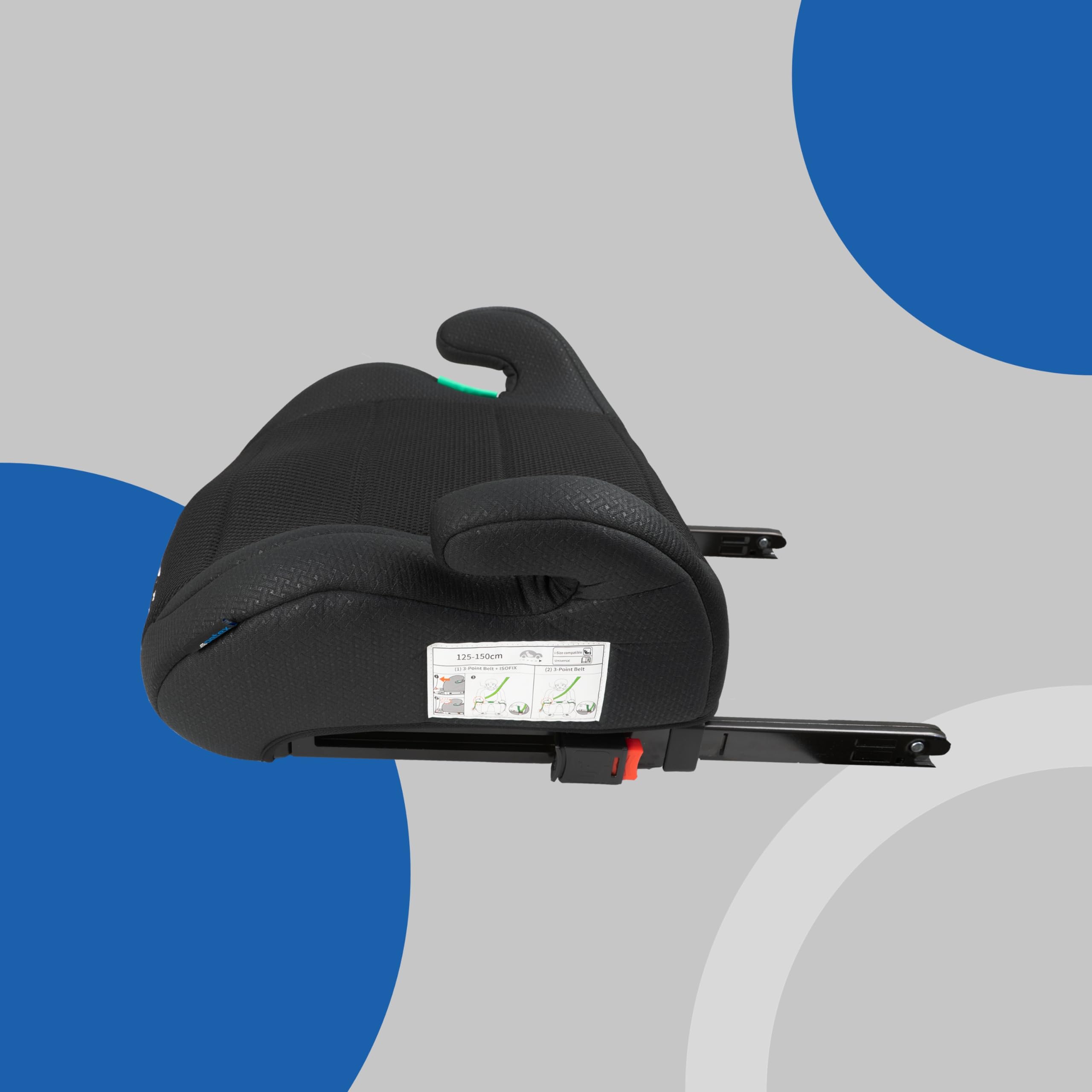 PETEX Auto-Kindersitzerhöhung Max Plus i-Size ECE R129 Isofix 125-150 cm schwarz