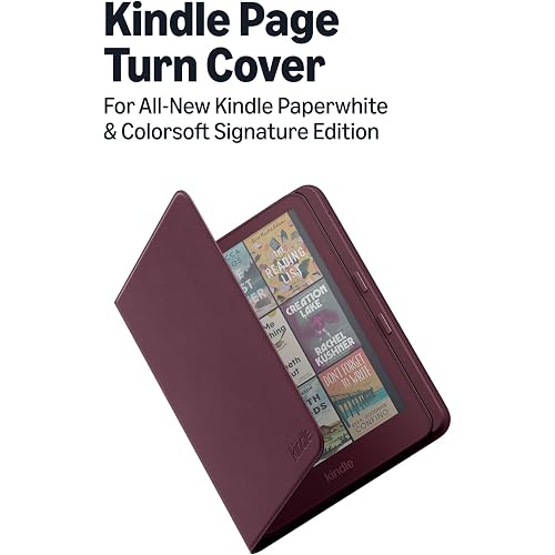 Introducing All-New Amazon Kindle Page Turn Cover with Physical Page-Turn Buttons — Magnetic Attach for Kindle Paperwhite and Colorsoft Signature Edition (2026 Releases) — Plant-Based Leather