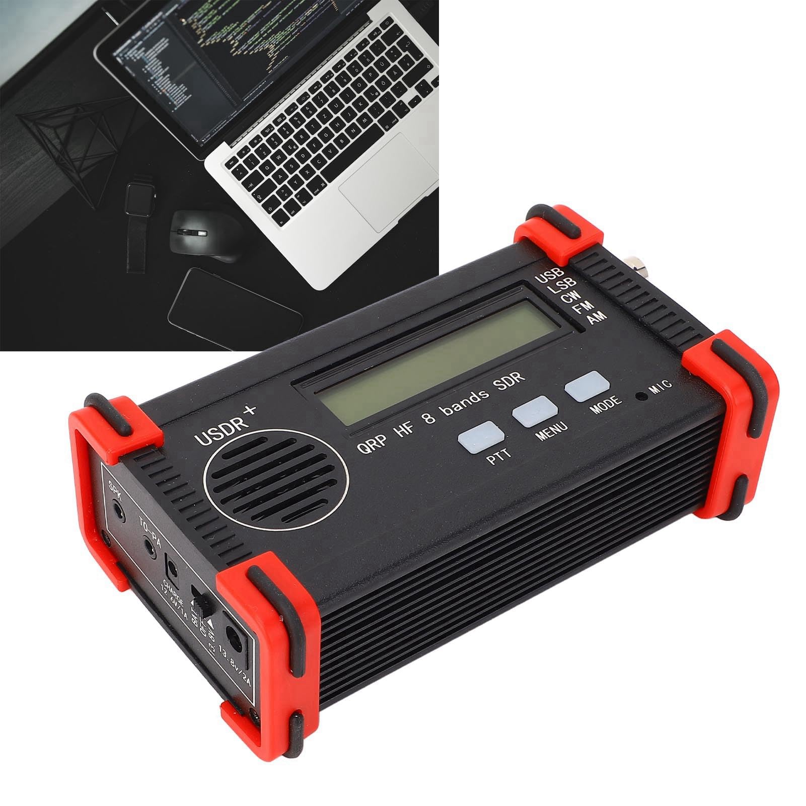 Émetteur-récepteur à Ondes Courtes 8 Bandes, émetteur-récepteur Portable USDX USDR HF QRP SDR SSB CW QRP émetteur-récepteur sans Fil 100-240 V (Prise UE)