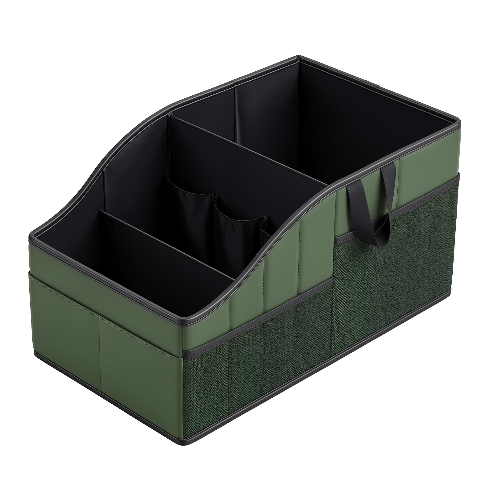 WHHMK Organizer per sedile posteriore dell'auto, in pelle robusta, con portata di 10 kg di peso, organizer per sedile anteriore, organizer da pavimento e portaoggetti utilizzato per SUV, camion