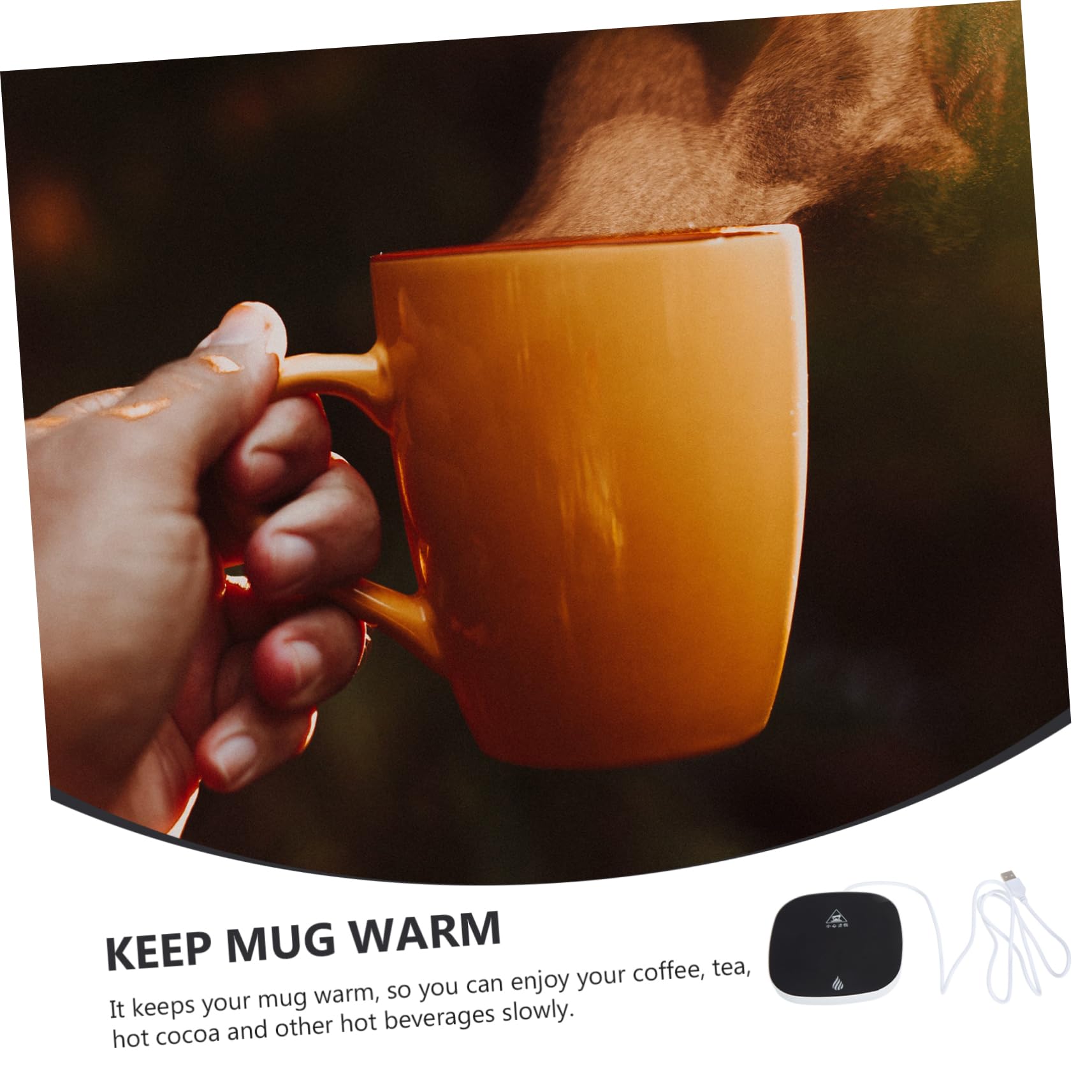 NAMOARLY Electric Mug Warmer for Desk USB Heated Cup Plate for Coffee Tea and Soup Automatic Temperature Control Lightweight and Portable for Use