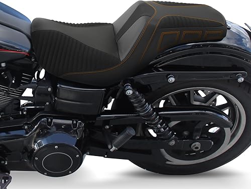 Vista 50 de Asiento de motocicleta para conductor y pasajero, apto para Harley Dyna Wide Glide Low Rider Street Bob Fat Bob FXDF Super Glide Custom FXDC