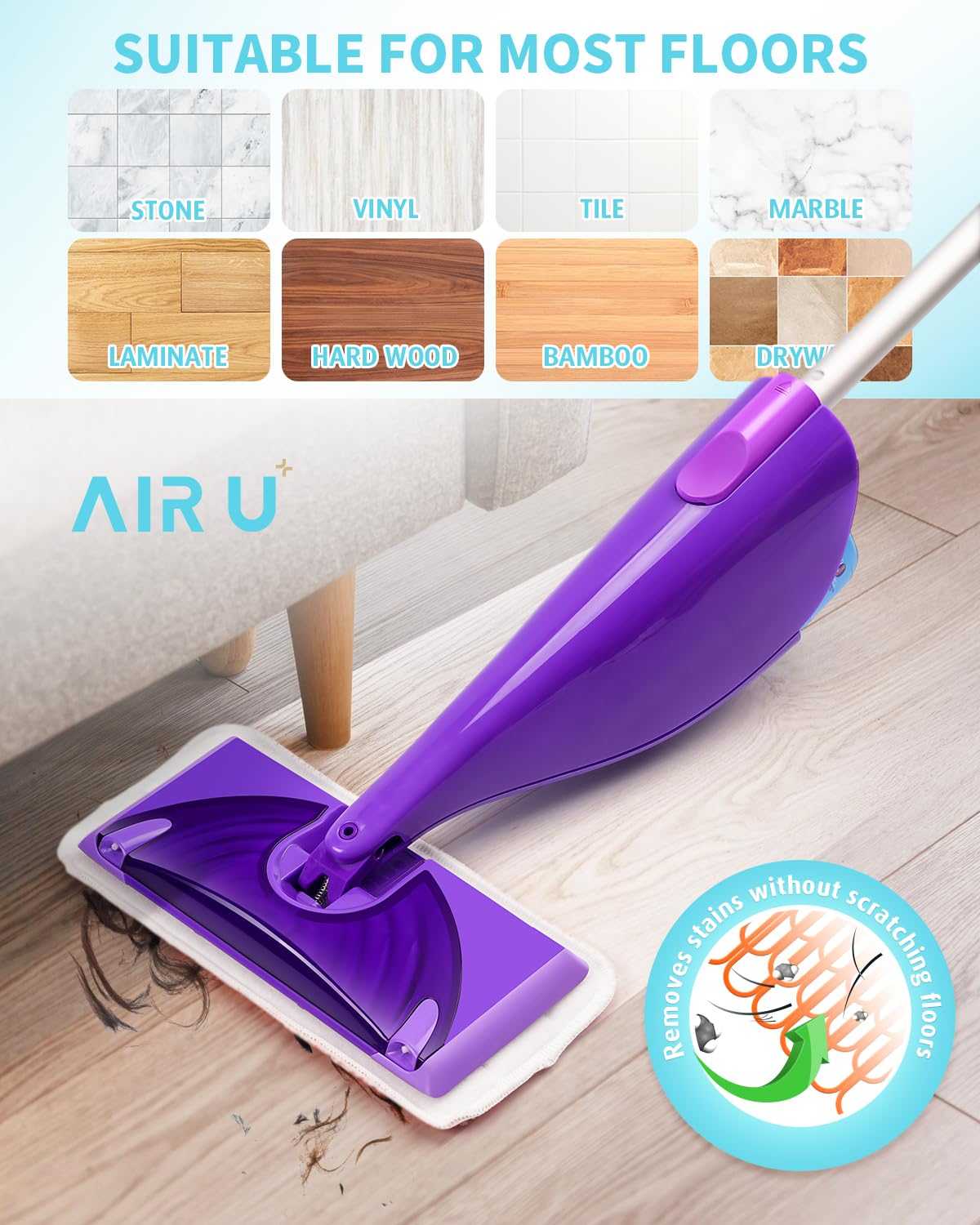 Power Scrubbing - Almohadillas reutilizables para fregonas Swiffer WetJet (paquete de 12), recambios Wet Jet, almohadillas de microfibra lavables para limpieza de suelos, uso en seco y húmedo