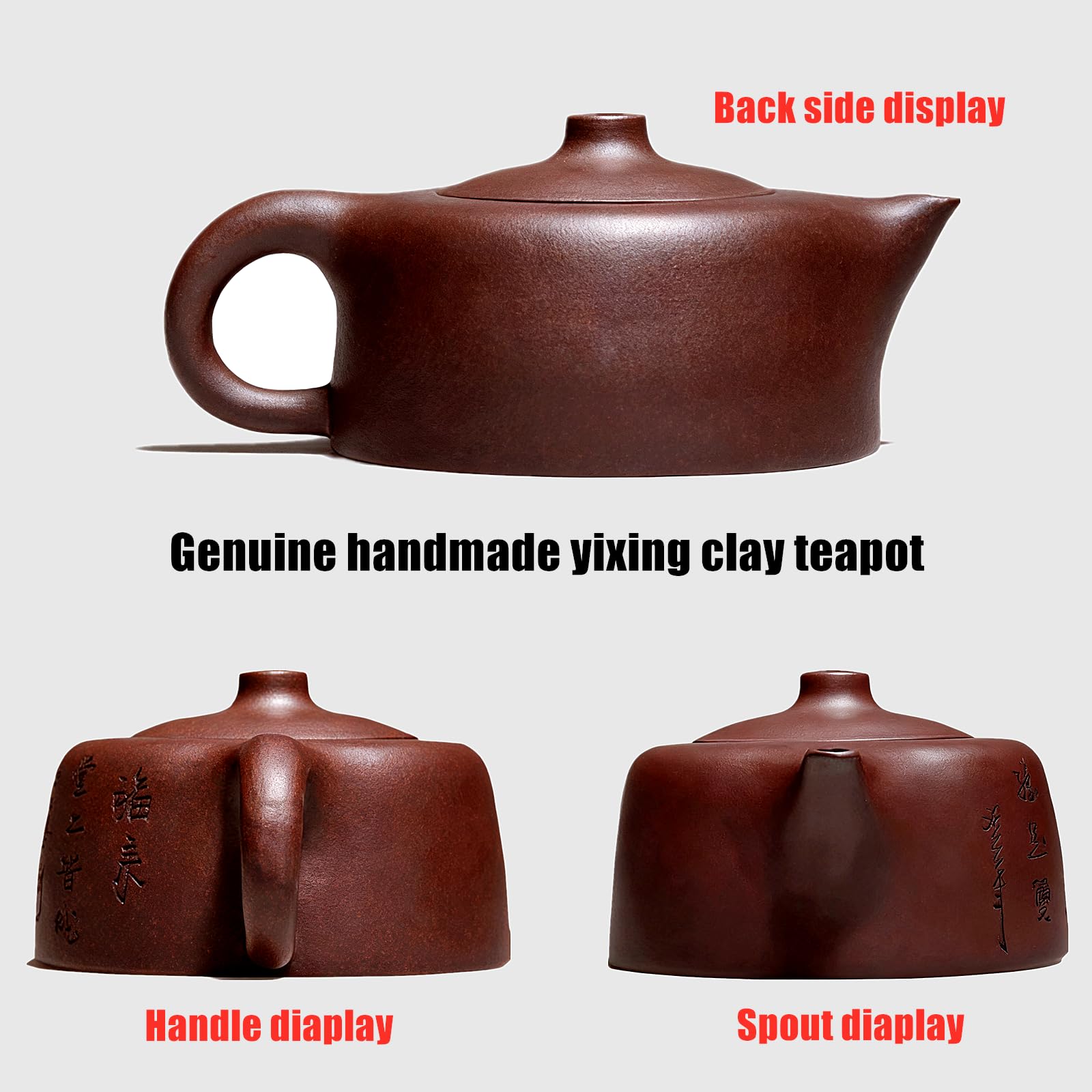 Yixing Zisha-Teekanne, handgefertigt, Kung-Fu-Teekanne, 284 ml