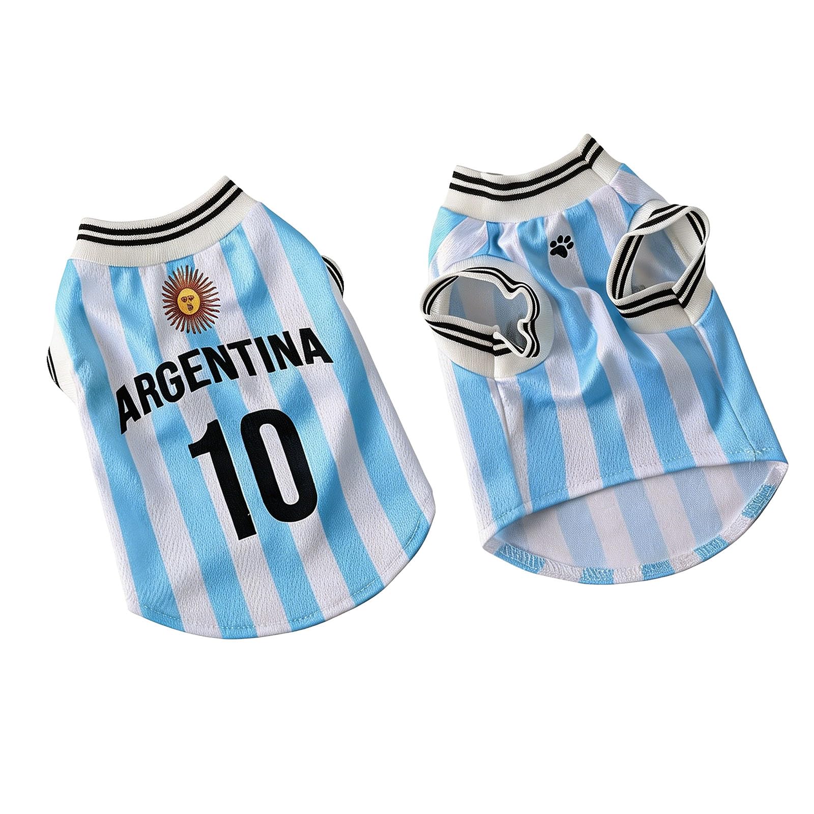 Personalised Dog T Shirt football match 2026 Pet Apparel, Breathable Pullover Design, printed with Country Flag Name Number, S-5XL for Small Medium Dogs, Ideal Pets Gifts
