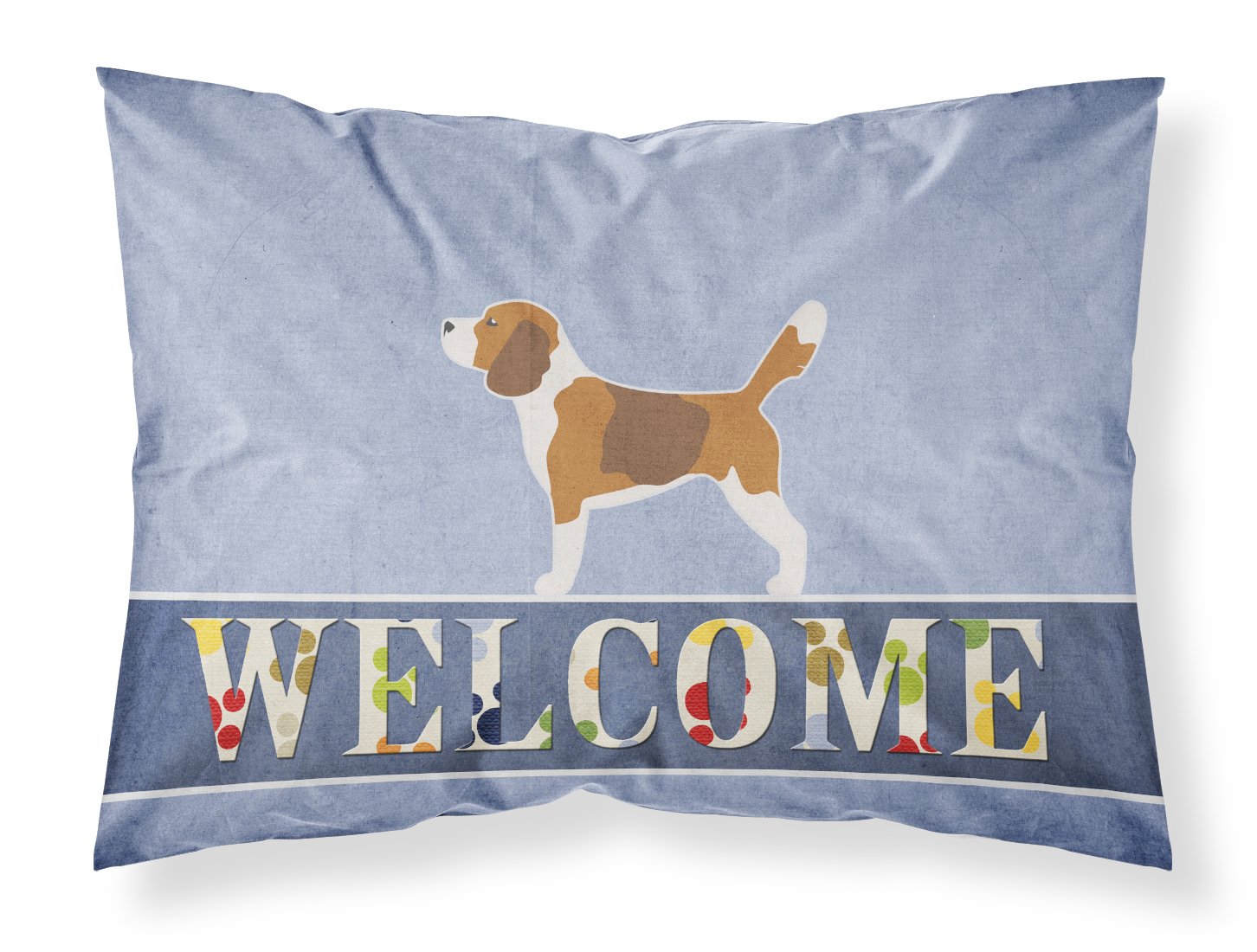 Taie d'oreiller Beagle Bienvenue pour décoration salon et chambre